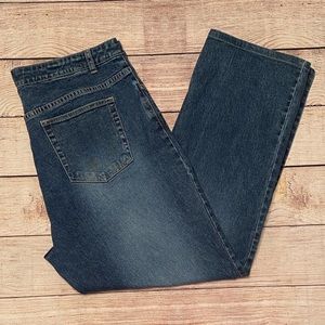 Boston Proper Medium Wash High Rise Cropped Ankle Jeans